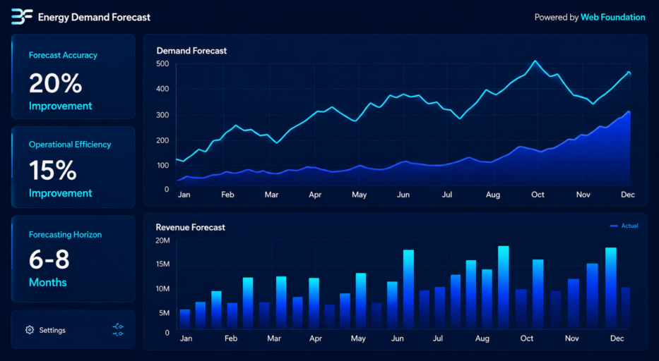 Energy demand and revenue forecasting dashboard