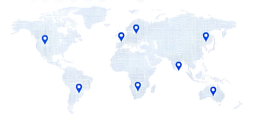 Map of Blue Foundations global engagement